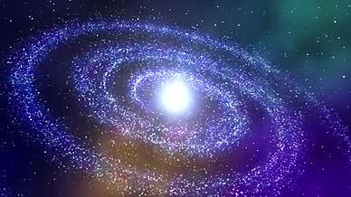 宇宙空间银河系星云旋转大气唯美粒子背景视频的预览图